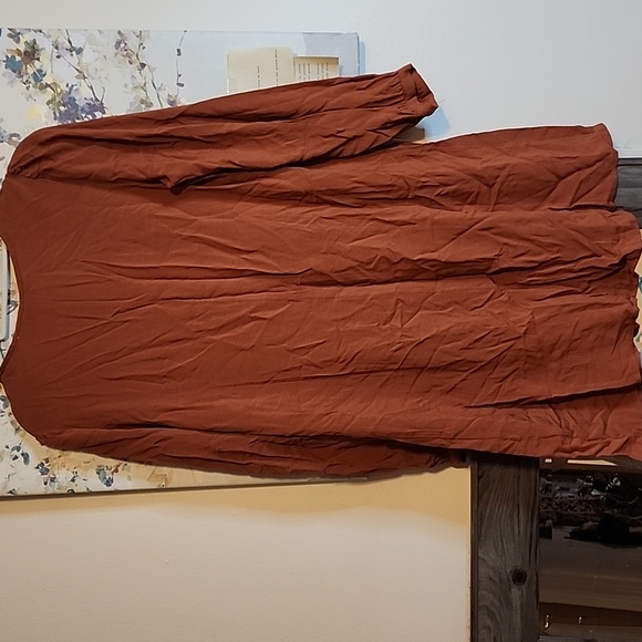 Nine West Rust V-Neck Blouse DRESS - Picture 6 of 6